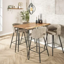 WoonStijl Barstoel Salon Tissee cargo zandkleur