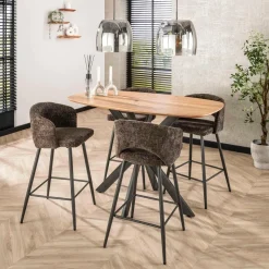 WoonStijl Barstoel Salon Tissee cargo bruin