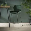 WoonStijl Barstoel velvet ronde buis Groen velvet