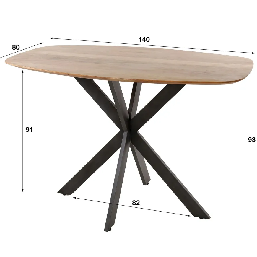 WoonStijl Bartafel Arhus solid 140 cm