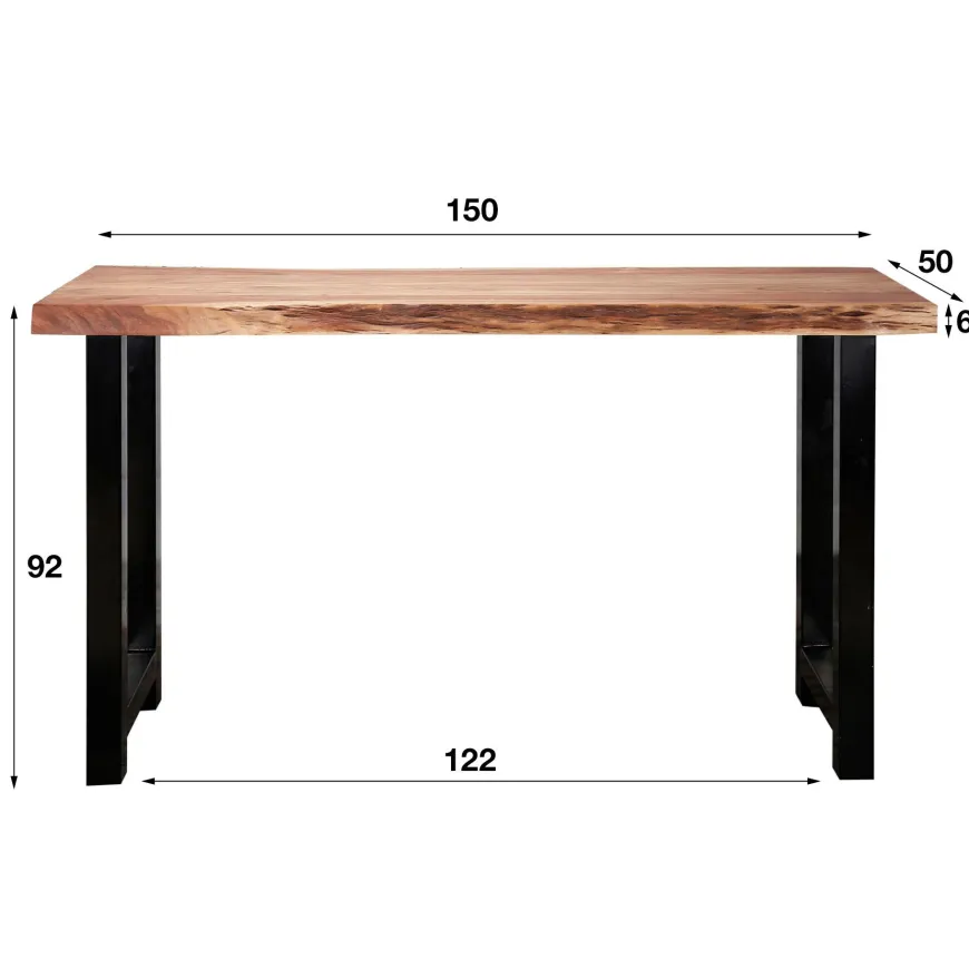 WoonStijl Bartafel boomstam 150 bladdikte 60 mm / Massief acacia naturel