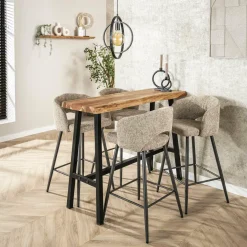 WoonStijl Bartafel live edge 2+3 dik / massief Acacia naturel