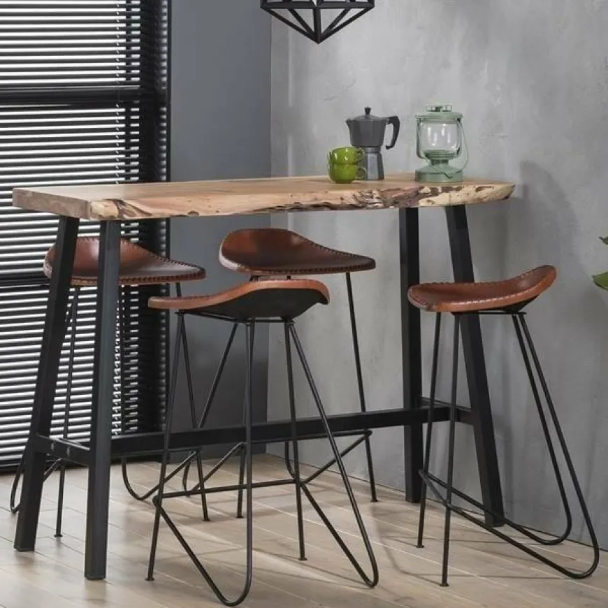 WoonStijl Bartafel live edge 2+3 dik / massief Acacia naturel