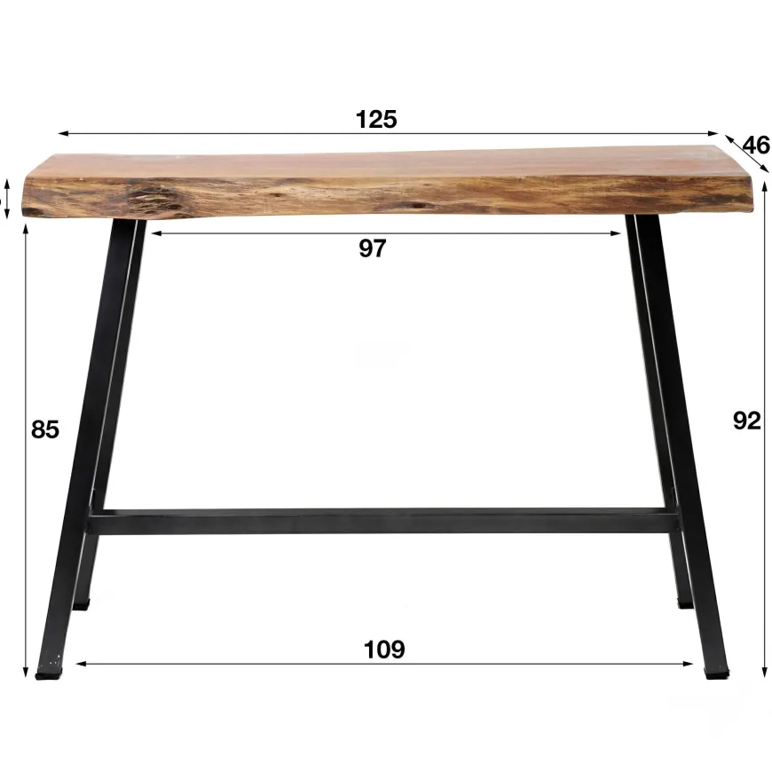 WoonStijl Bartafel live edge 2+3 dik / massief Acacia naturel