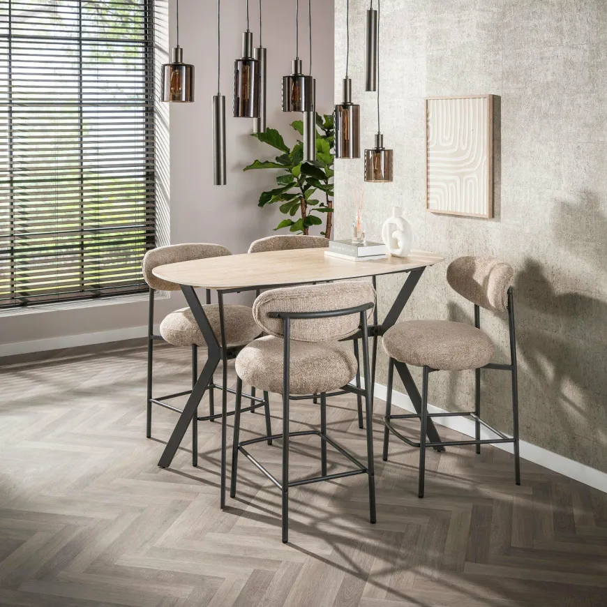 WoonStijl Bartafel Romano deens ovaal 140cm