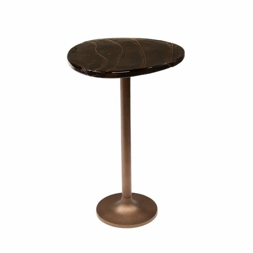 WoonStijl Bijzettafel L Eclipse koper antiek finish