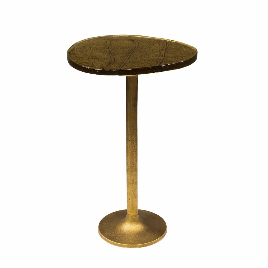 WoonStijl Bijzettafel L Eclipse goud antiek finish