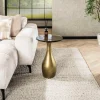 WoonStijl Bijzettafel M druppel Eclipse goud antiek finish