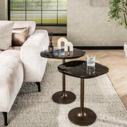 WoonStijl Bijzettafel S Eclipse koper antiek finish