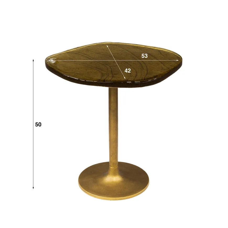 WoonStijl Bijzettafel S Eclipse koper antiek finish