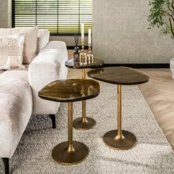 WoonStijl Bijzettafel S Eclipse goud antiek finish