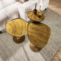 WoonStijl Bijzettafel S Eclipse goud antiek finish