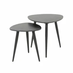WoonStijl Bijzettafel set van 2 driehoekig ceramic