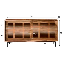 WoonStijl Dressoir 2 deuren slide 150 cm