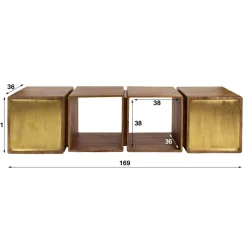 WoonStijl Dressoir 2D brass