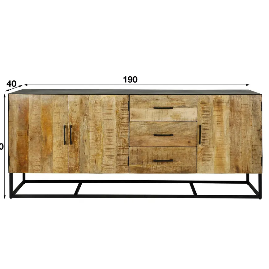 WoonStijl Dressoir Mango Metal Wood