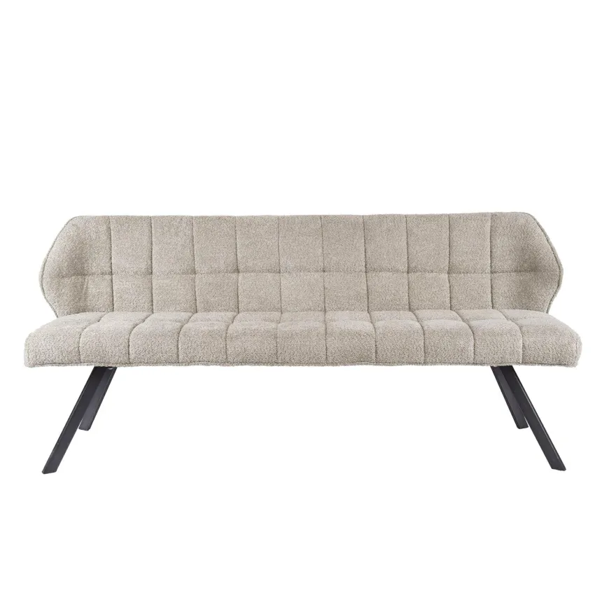WoonStijl Eetkamerbank Raster 180 cm boucle Zand