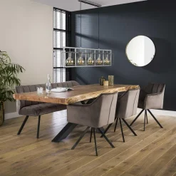 WoonStijl Eetkamerbank raster 180 velvet champagne