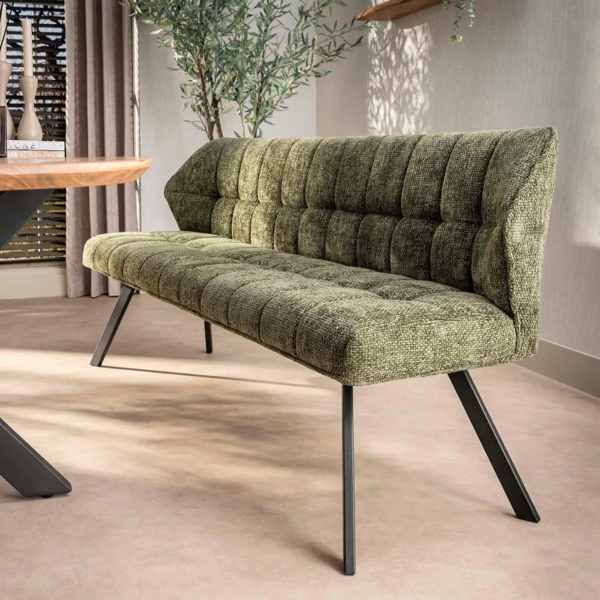 WoonStijl Eetkamerbank Raster 180 cm Hoven groen