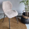 WoonStijl Eetkamerstoel Lende Boucle zandkleur