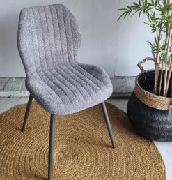 WoonStijl Eetkamerstoel Lende Boucle grijs