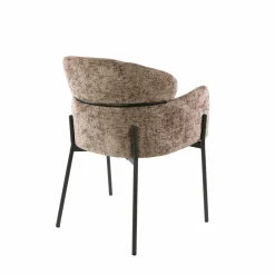 WoonStijl Eetkamerstoel ronde rug Curva Hoven Champagne