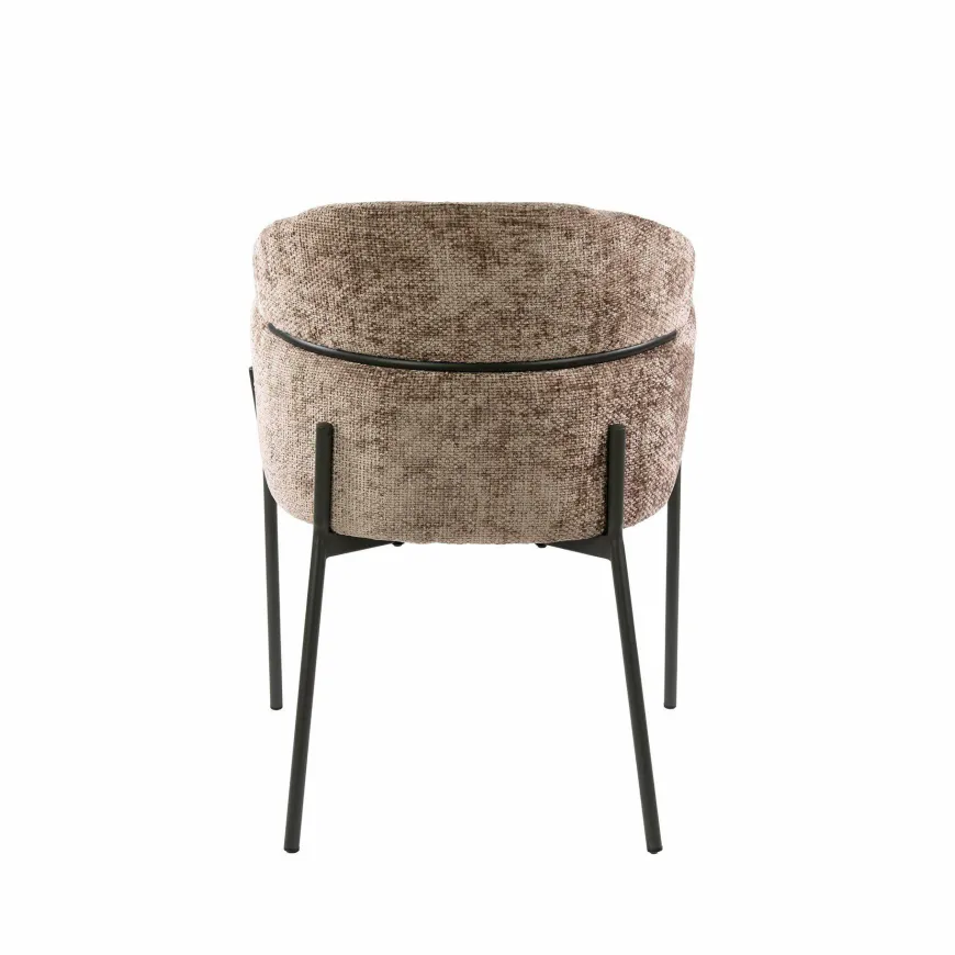 WoonStijl Eetkamerstoel ronde rug Curva Hoven Champagne