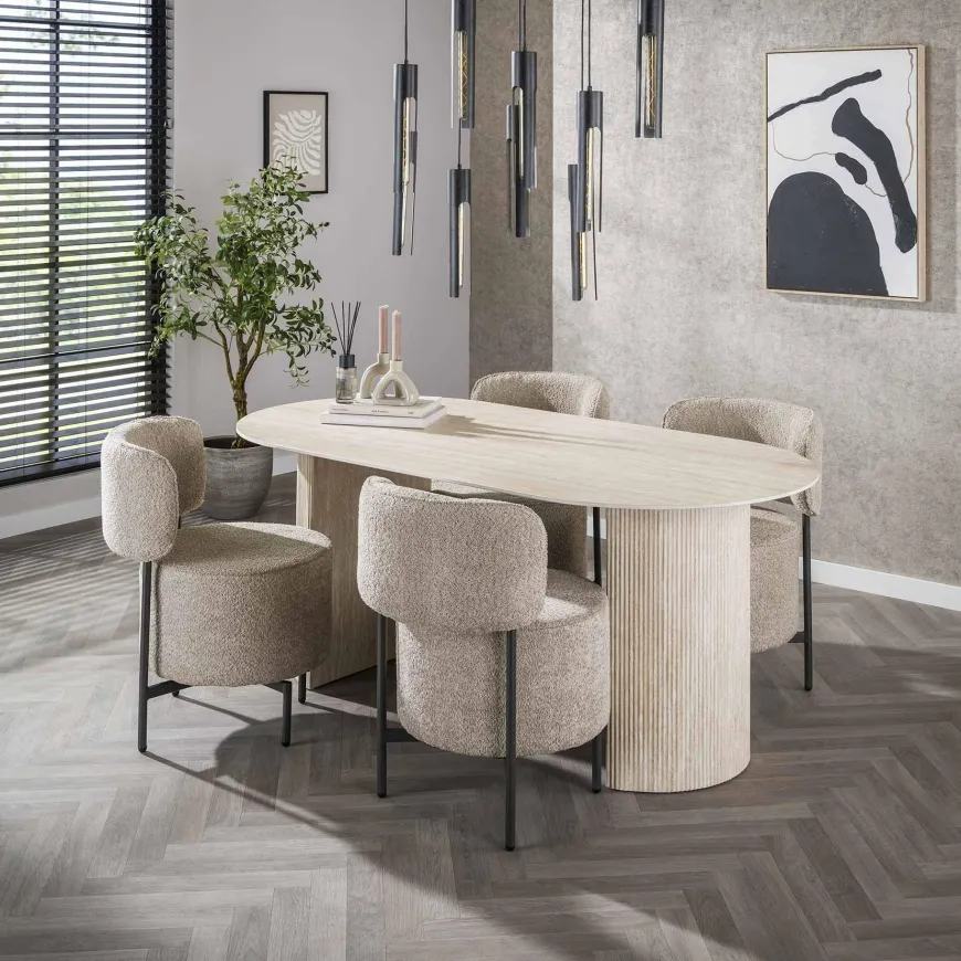 WoonStijl Eetkamertafel 180 arch ceramic