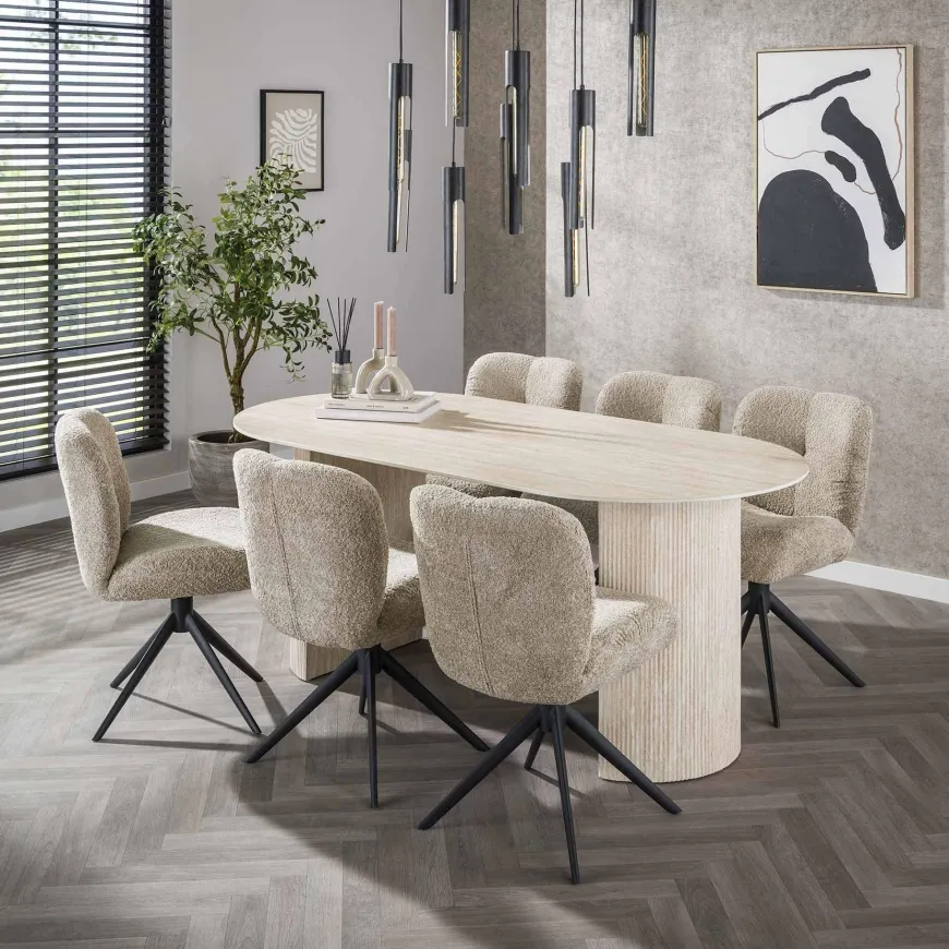 WoonStijl Eetkamertafel 180 arch ceramic