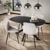 WoonStijl Eetkamertafel 150 deens ovaal zwart bruin