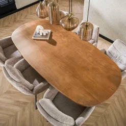 WoonStijl Eetkamertafel 215 Cliff ovale buis mango