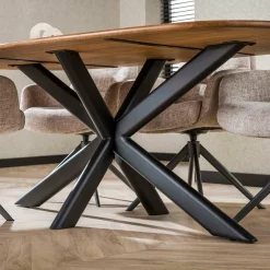 WoonStijl Eetkamertafel 215 Cliff ovale buis mango