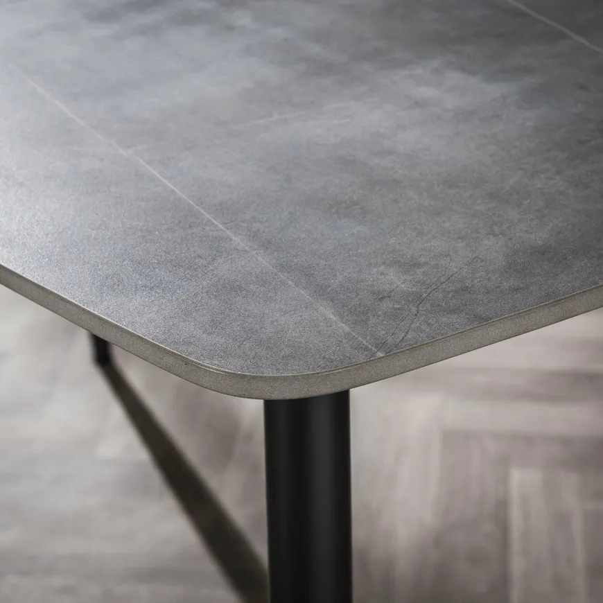 WoonStijl Eetkamertafel 140 Ceramic natural lichtgrijs