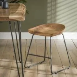 WoonStijl Eetkamertafel edge Massief acacia naturel - 130 cm