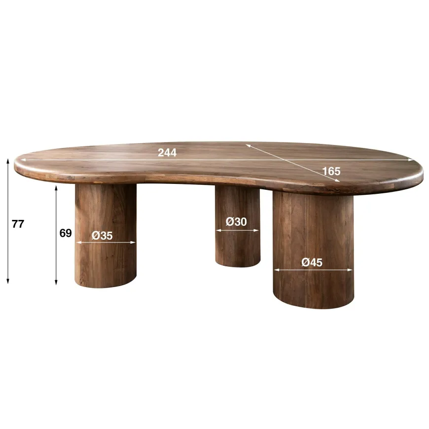 WoonStijl Eetkamertafel sculpture acacia 240 cm
