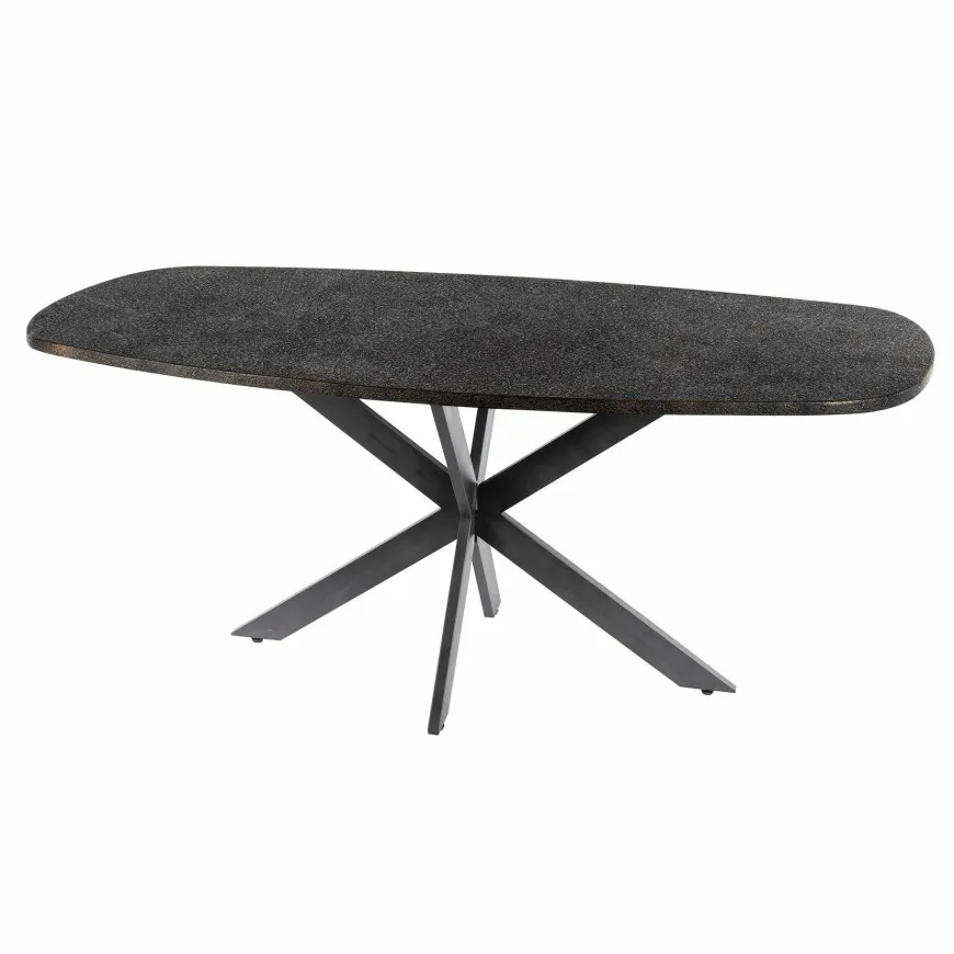 WoonStijl Eettafel 180 deens ovaal Metallic