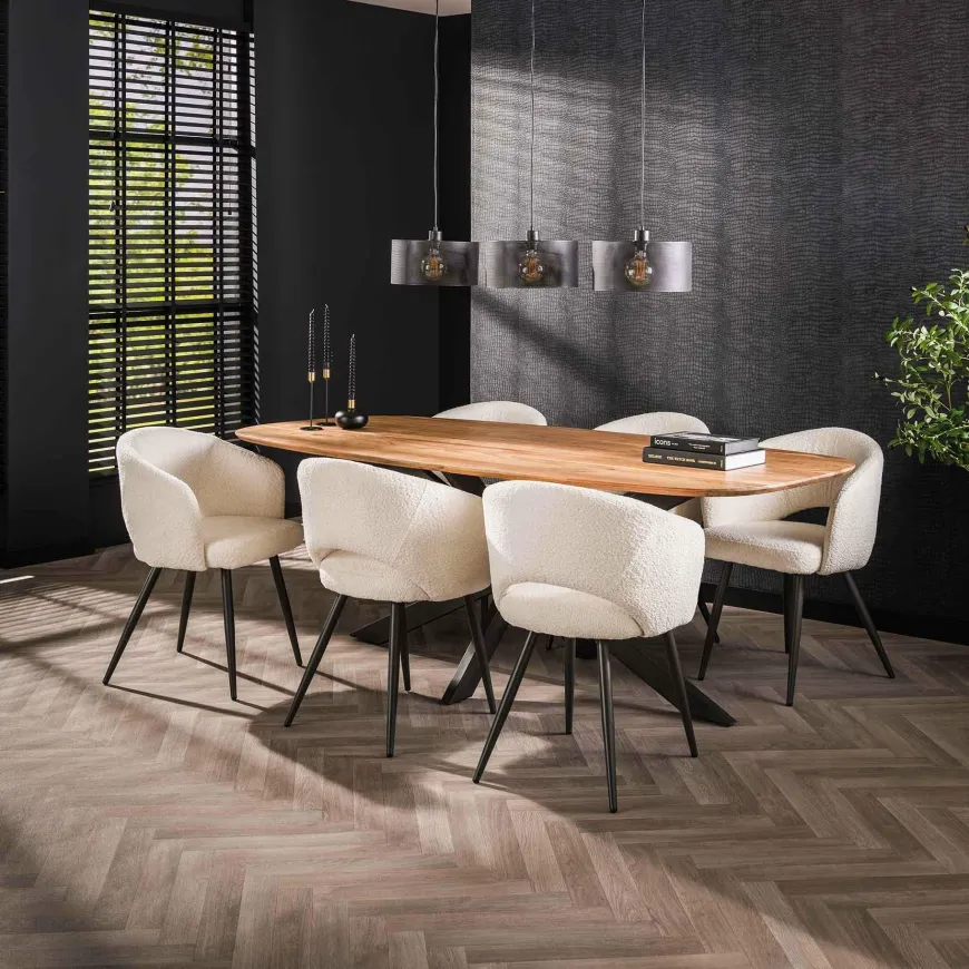 WoonStijl Eettafel Arhus solid acacia 215 cm