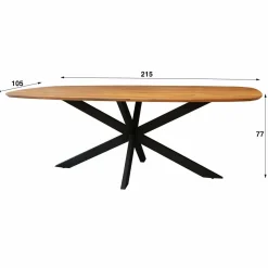WoonStijl Eettafel Arhus solid acacia 215 cm