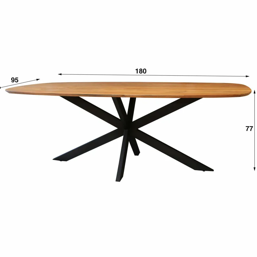 WoonStijl Eettafel Arhus solid acacia 180 cm