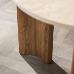 WoonStijl Eettafel Romano Curvo 180 cm Keramiek travertin