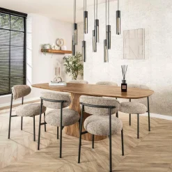 WoonStijl Eettafel Wave centrale poot 215 cm
