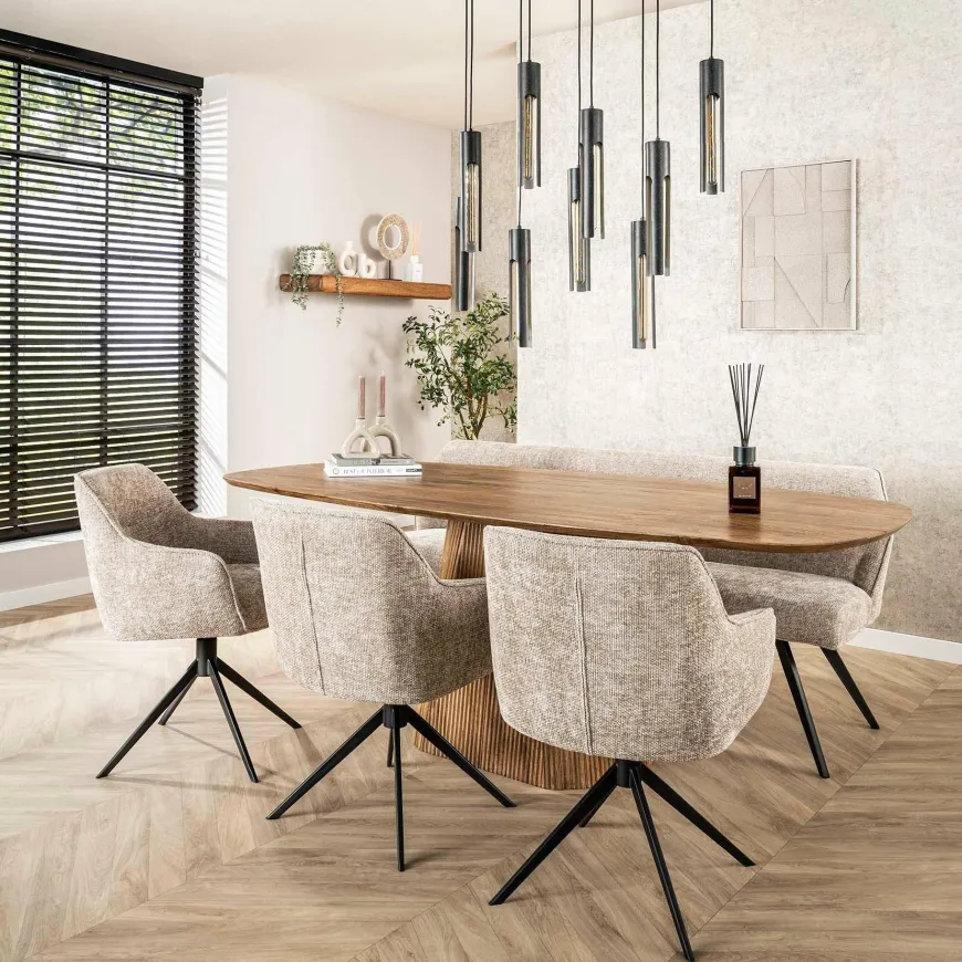 WoonStijl Eettafel Wave centrale poot 215 cm