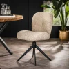 WoonStijl Eettafelstoel Comfort draaibaar Boucle Zand