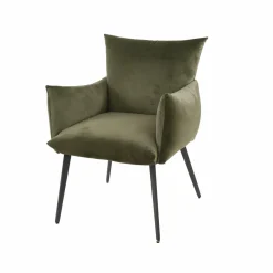 WoonStijl Eettafelstoel Lobby velvet groen