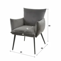 WoonStijl Eettafelstoel Lobby velvet groen