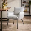 WoonStijl Eettafelstoel Lobby velvet zilverkleurig