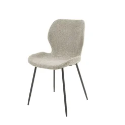 WoonStijl Eettafelstoel ronde buis Boucle zand