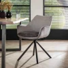 WoonStijl Eettafelstoel two-tone draaibaar zilverkleurig mix