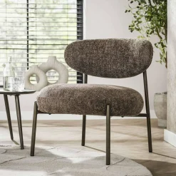 WoonStijl Fauteuil Round - Tissee cargo bruin