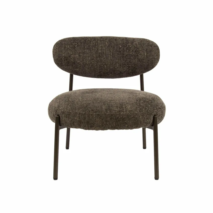 WoonStijl Fauteuil Round - Tissee cargo bruin